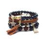 handmade bransoletki cognac and navy blue vol. 3 /24 11 21/ set