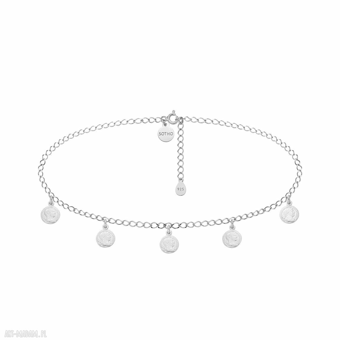 Srebrny choker z monetami - naszyjnik ze srebra 925