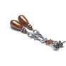 oksydowane kolczyki copper pearls -