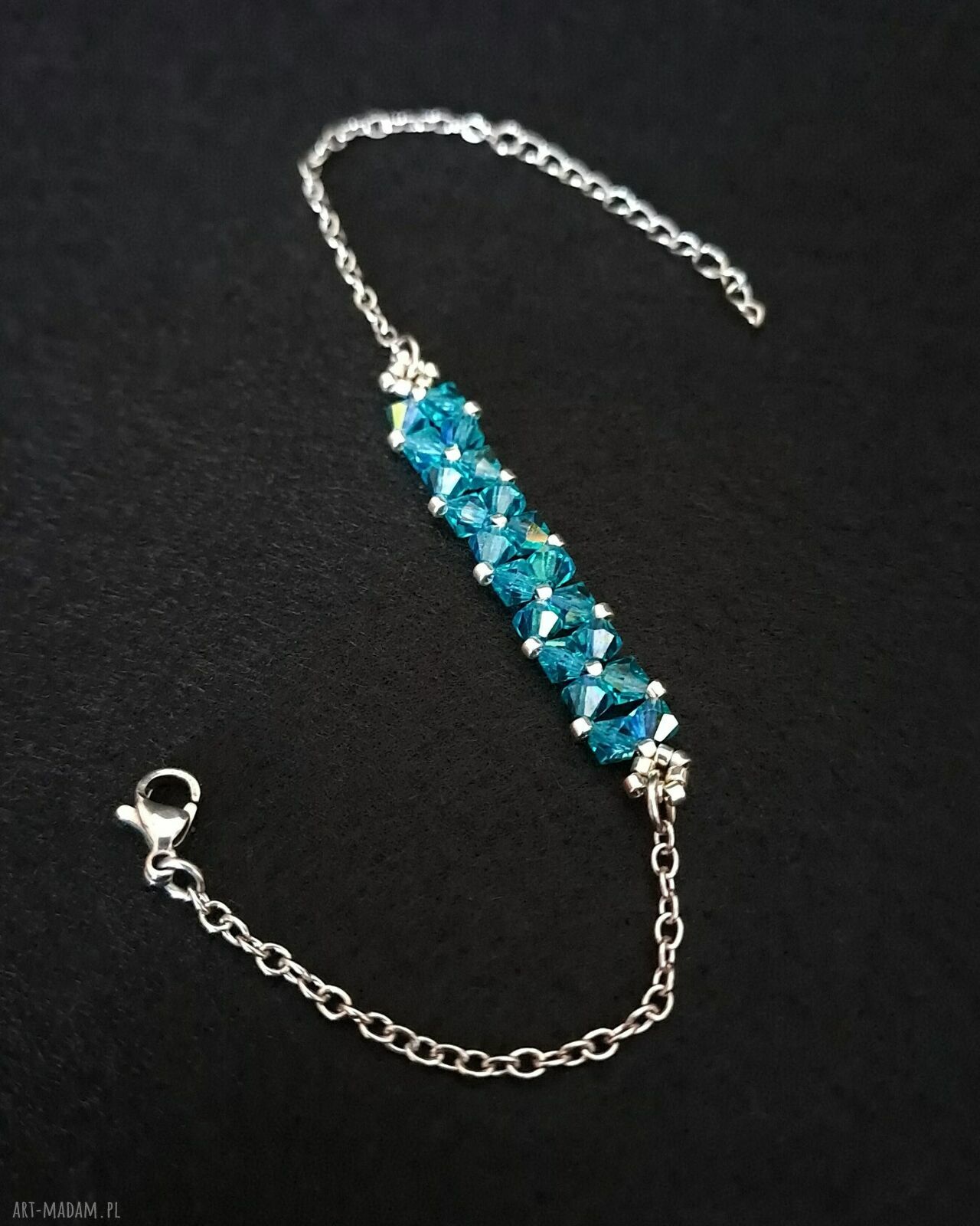 Delikatna bransoletka Preciosa Blue Zircon AB - prezent dla mamy