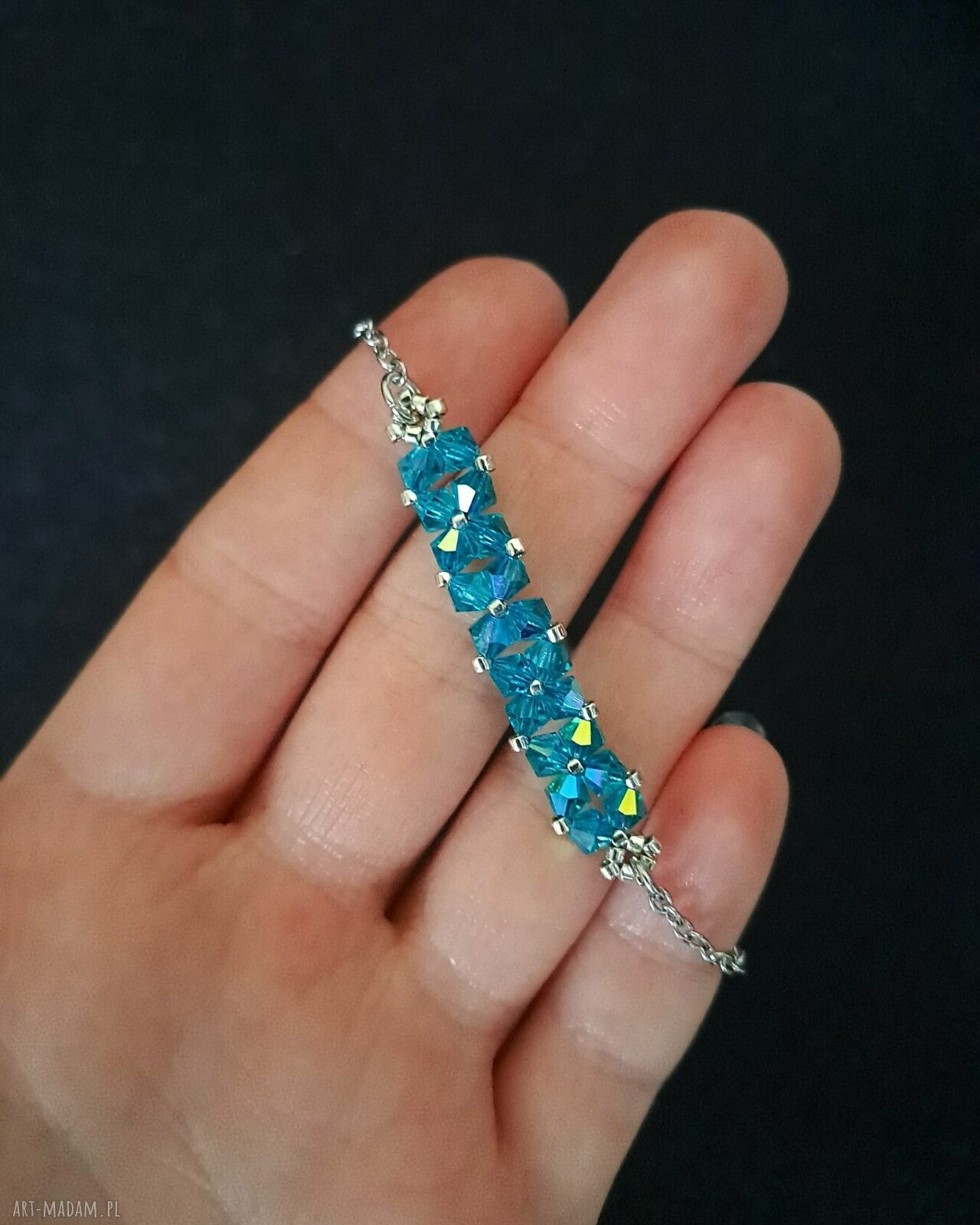 Delikatna bransoletka Preciosa Blue Zircon AB - prezent dla mamy