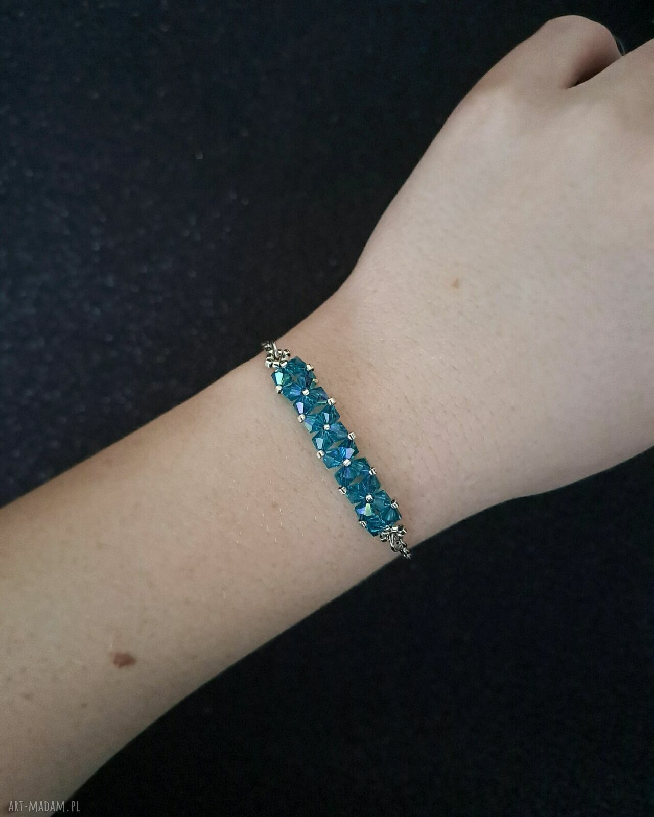 Delikatna bransoletka Preciosa Blue Zircon AB - prezent dla mamy