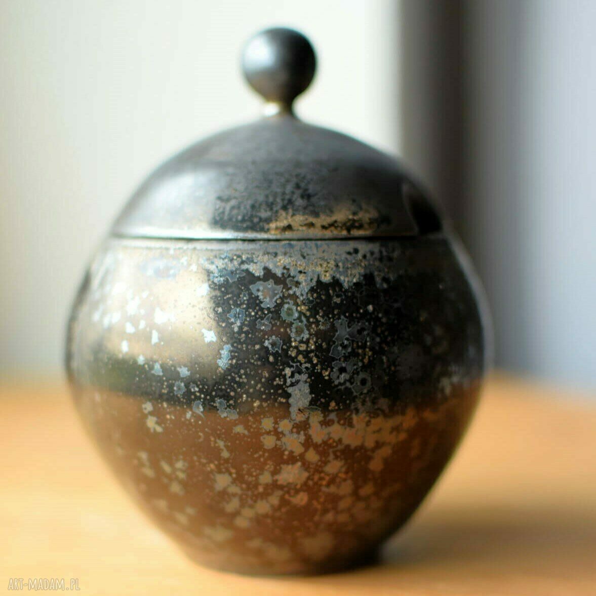 Cukierniczka ceramiczna Ciemne Złoto i Srebro