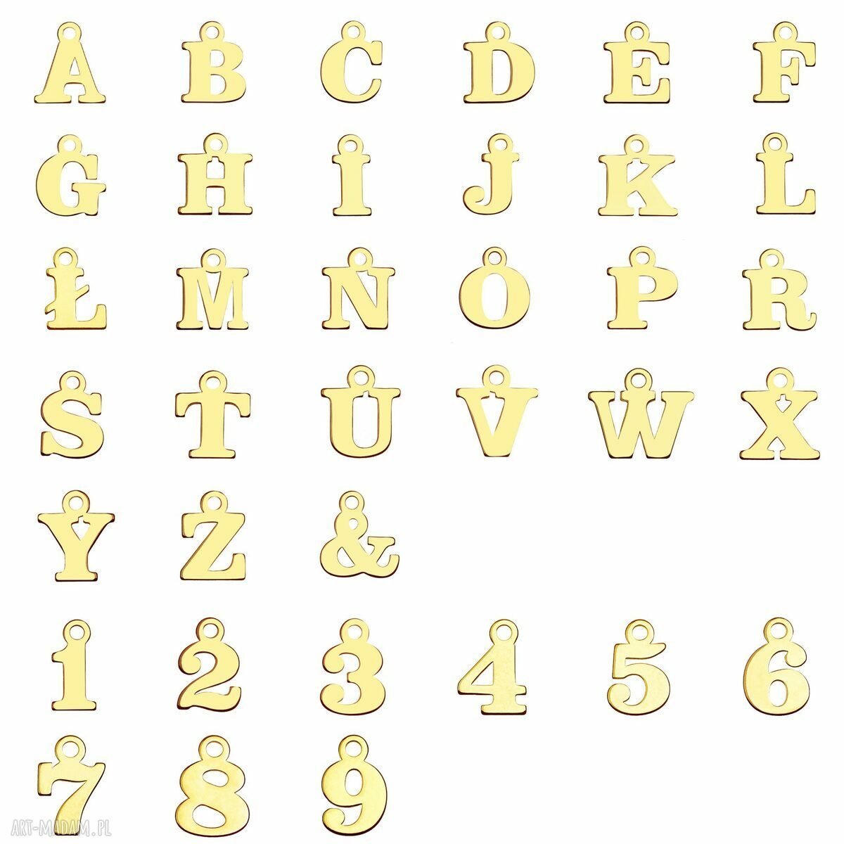 naszyjniki: Złoty naszyjnik z pereł naturalnych z literką 40 cm HandMade