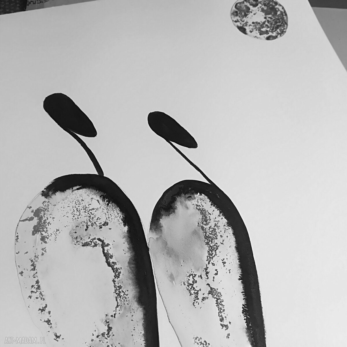 Cykl Relationship grafika czarno biała tuszem (21x29,7 cm)