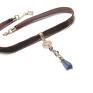 ręcznie zrobione choker /trok/ chocolate/denim naszyjnik