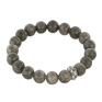 handmade bransoletki gray jade with crystal bead 2