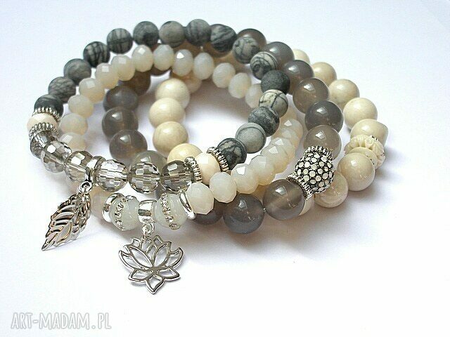 GREY AND IVORY SET /06 2014/ ręcznie wykonane