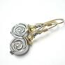 hand made kolczyki silver roses