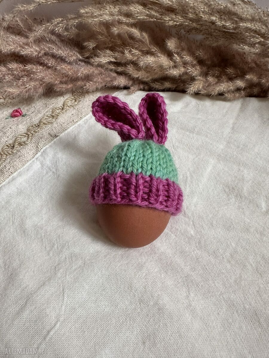 Czapeczka z uszami zająca na jajka wielkanocne (1 szt.)