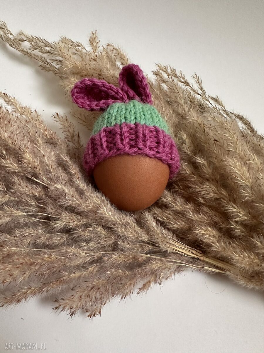 Czapeczka z uszami zająca na jajka wielkanocne (1 szt.)