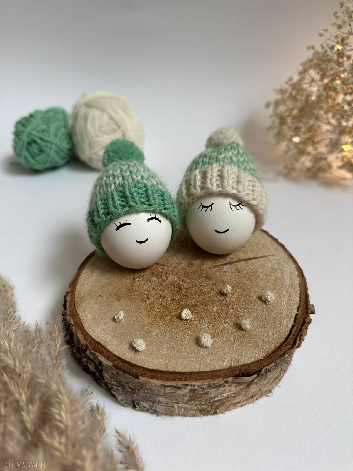 Czapeczki na jajka wielkanocne - zestaw 2 szt