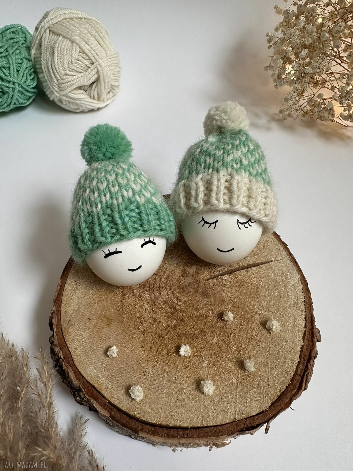 Czapeczki na jajka wielkanocne - zestaw 2 szt