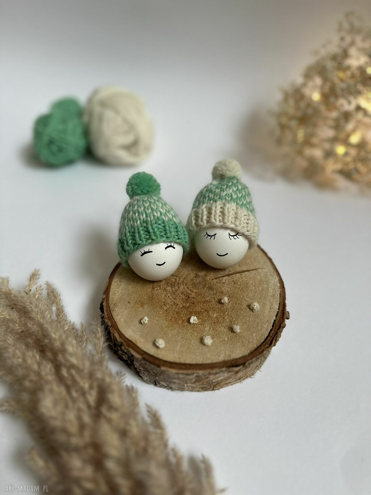 Czapeczki na jajka wielkanocne - zestaw 2 szt