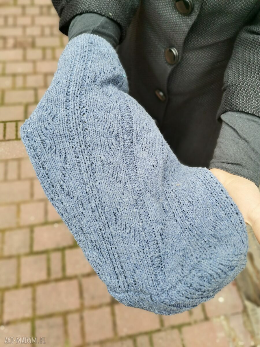 Długa czapka zimowa Smerfetka z podszewką - rozmiar 57-58 cm