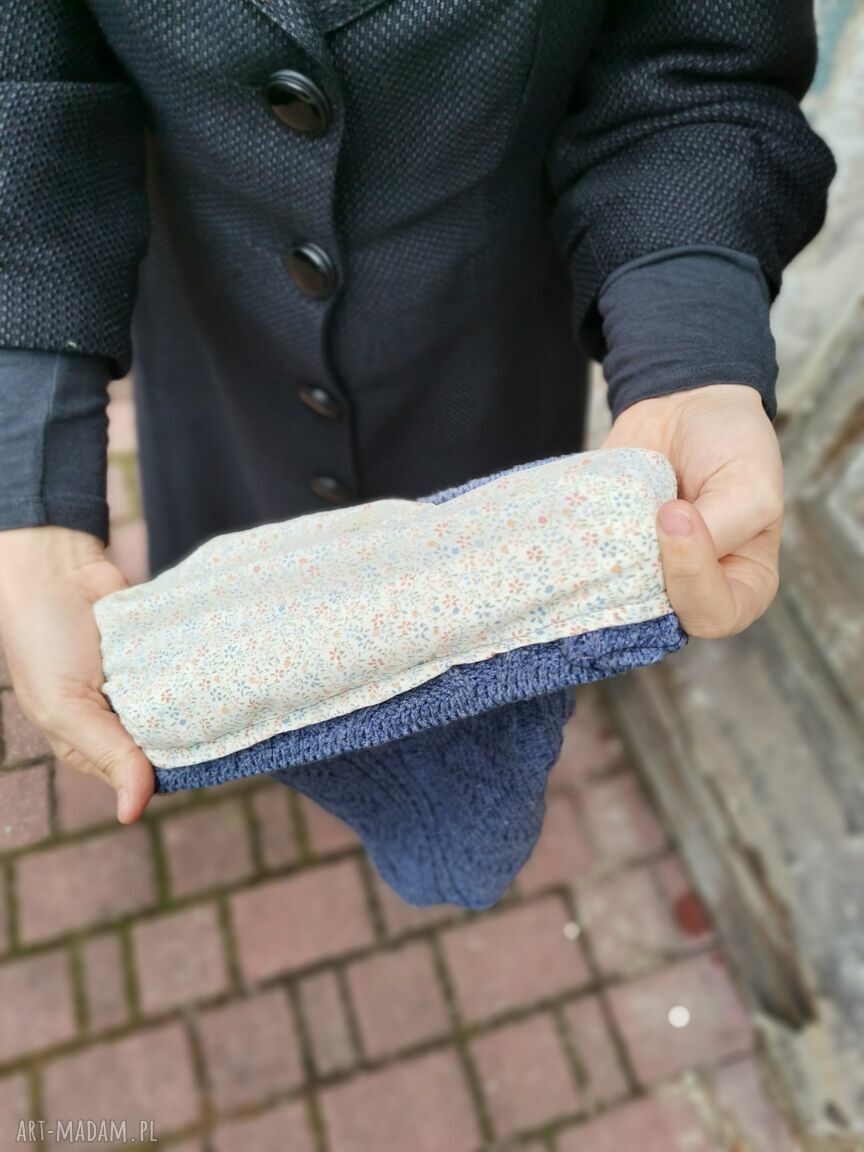Długa czapka zimowa Smerfetka z podszewką - rozmiar 57-58 cm