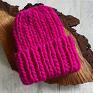 czapki różowa czapka beanie chunky magenta /