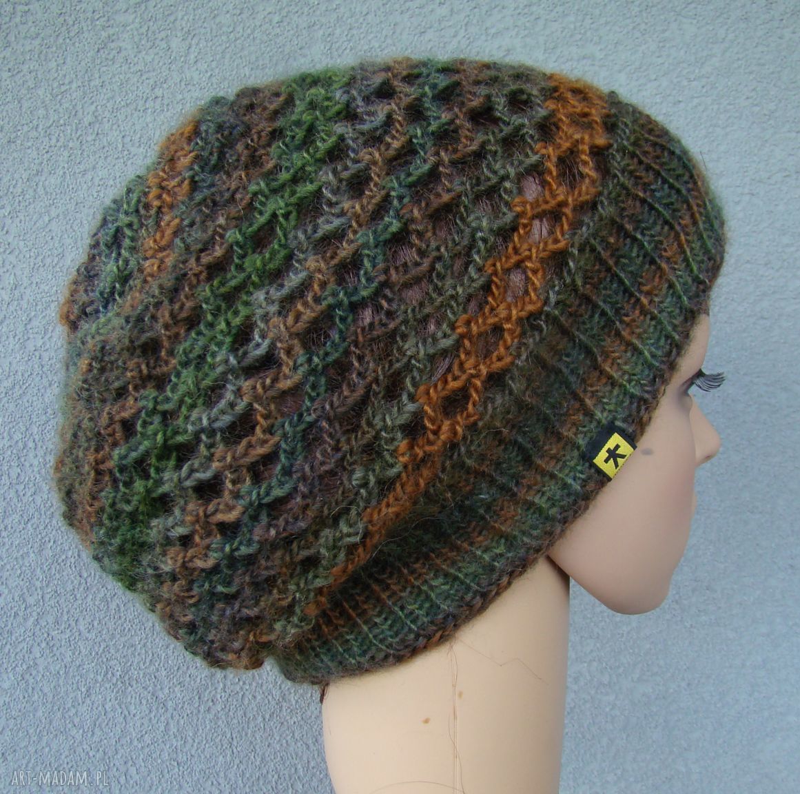 czapka - beret ażurowy - kolory