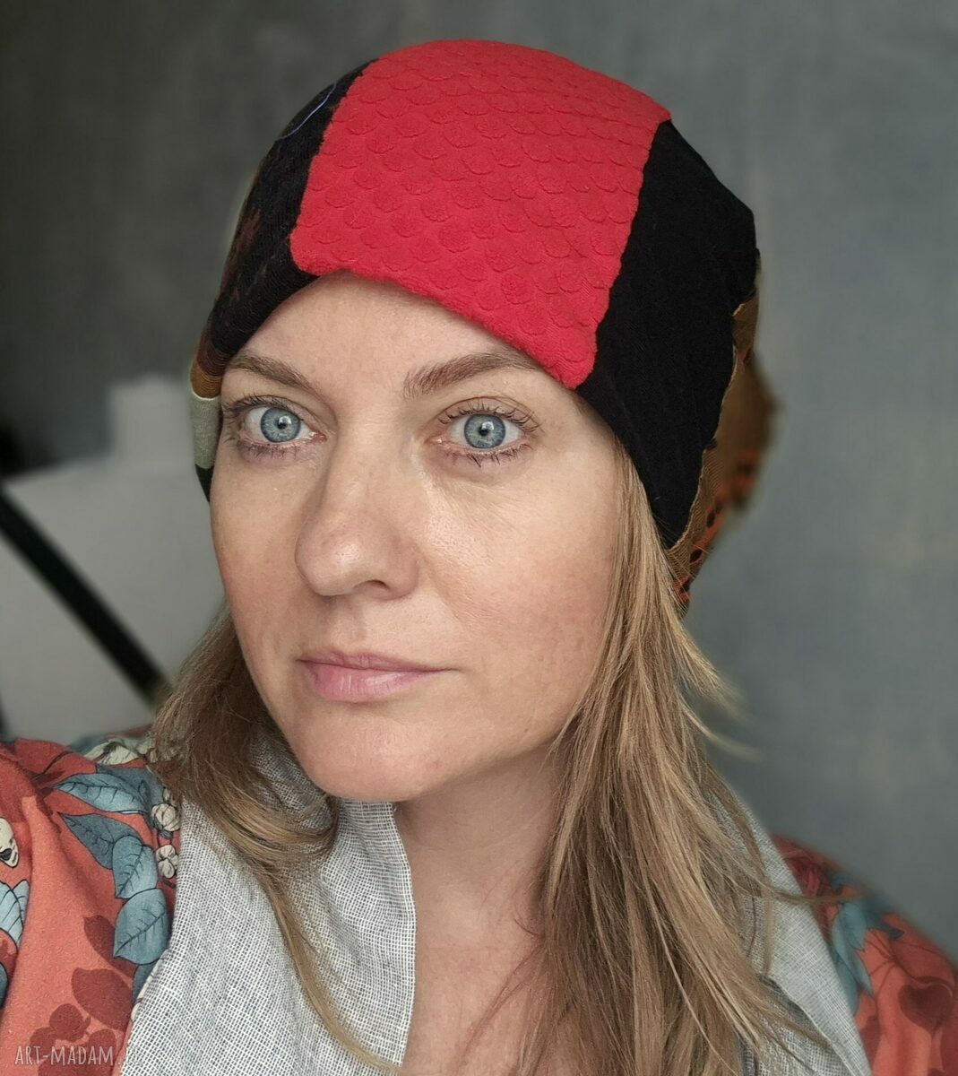 Czapka boho na podszewce - rozmiar uniwersalny