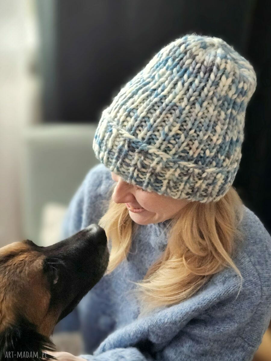 czapki: Czapka Chunky Bold Ręczne wykonanie