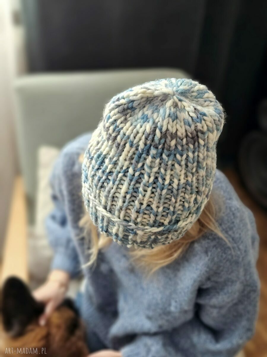 czapki: Czapka Chunky Bold Ręczne wykonanie