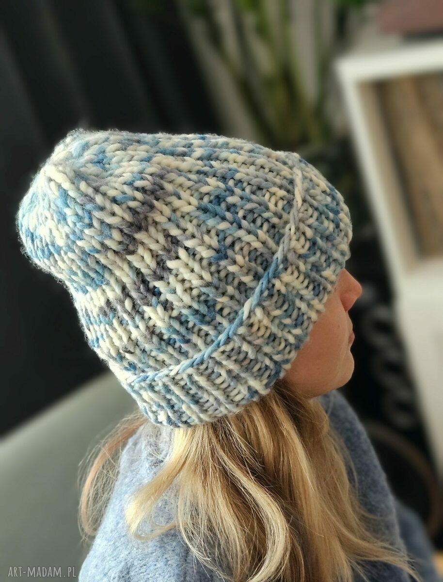 czapki: Czapka Chunky Bold Ręczne wykonanie