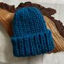 autorskie czapki czapka chunky sherpa blue / handmade