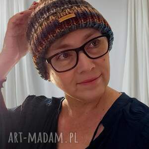 czapka cloud - wełniana czapka, kolorowa czapka, na prezent, nadrutach