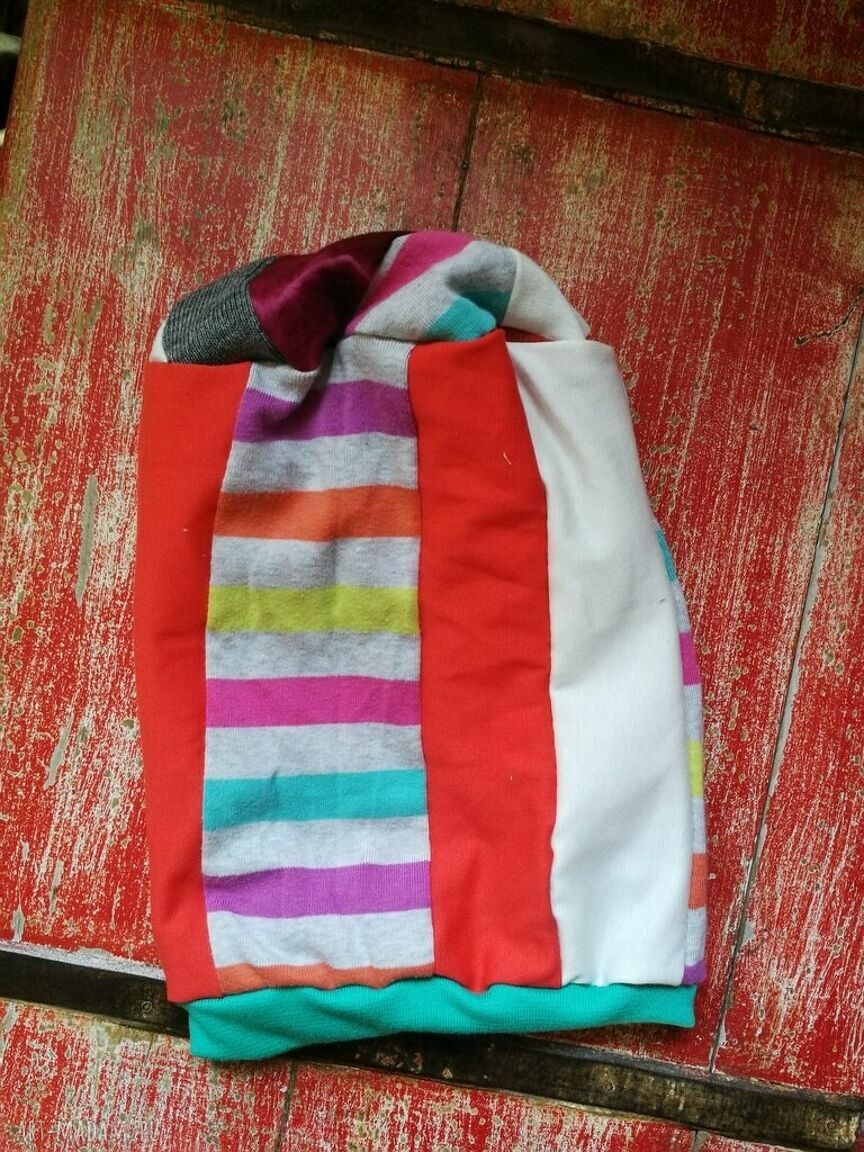 Czapka damska patchwork folk etno - ręcznie szyta na podszewce (rozmiar uniwersalny)
