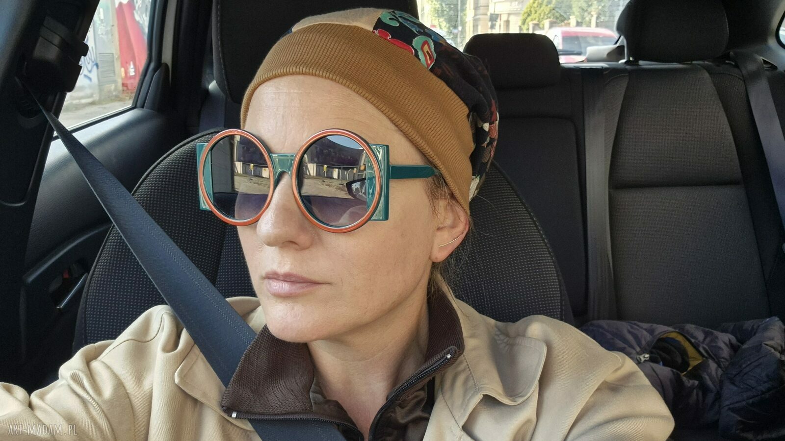 Czapka turban boho dla kobiet - patchwork, rozmiar uniwersalny