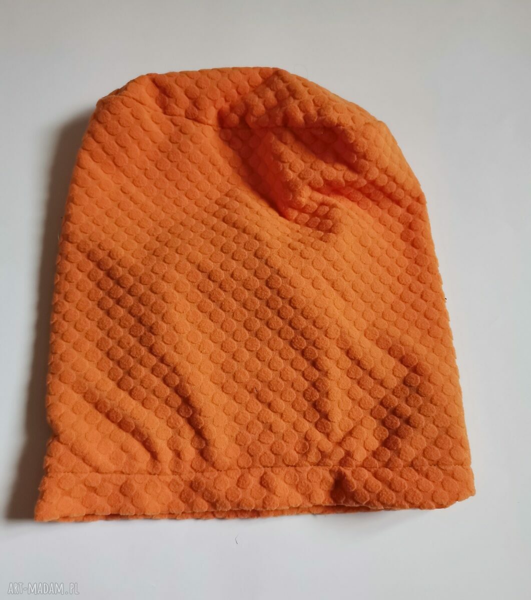 Kolorowa czapka damska z dzianiny na podszewce - rozmiar 58-59 cm