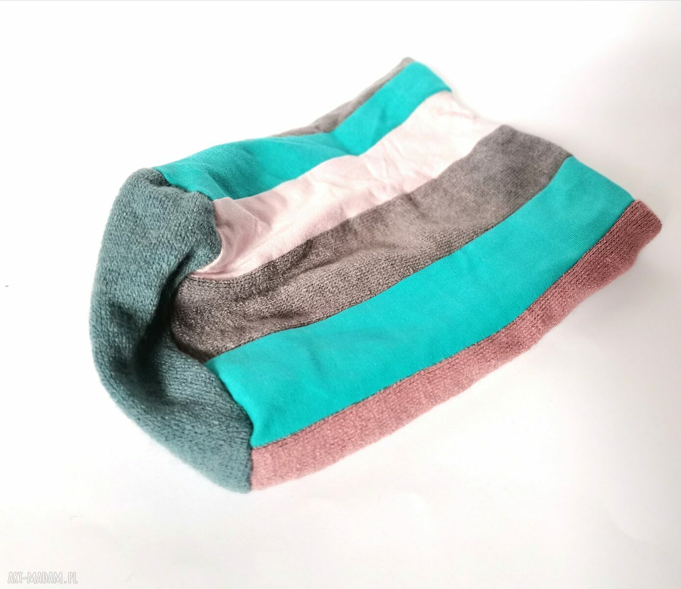Czapka damska na podszewce w stylu boho - na rower, rozmiar uniwersalny