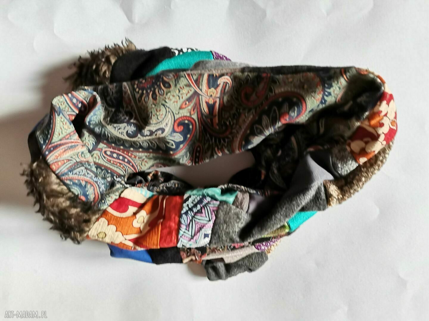 Czapka damska etno boho patchwork Box 33 - Ruda Klara