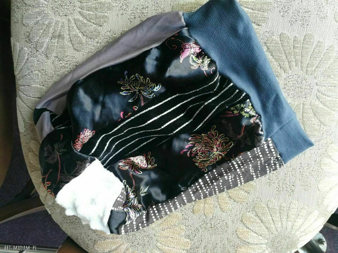 Czapka damska boho etno folk na podszewce - rozmiar 58-59 cm