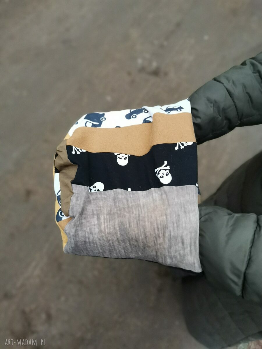 Czapka damska patchworkowa Ruda Klara w stylu folk - rozmiar uniwersalny