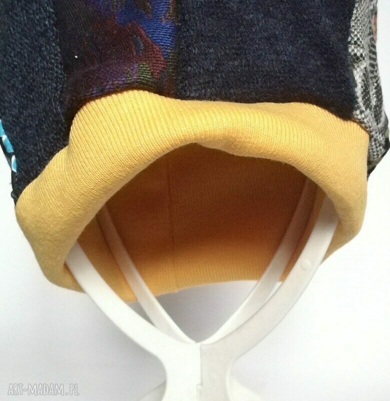 Czapka damska etno boho patchwork - ręcznie szyta (długa smerfetka)