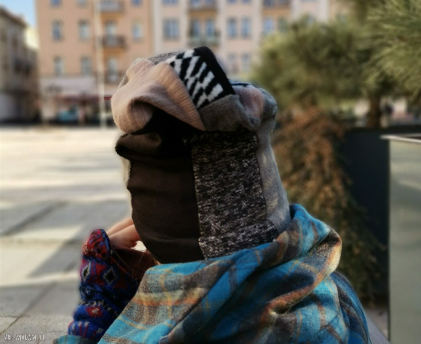 Czapka damska na podszewce długa - rozmiar uniwersalny (Ruda Klara)