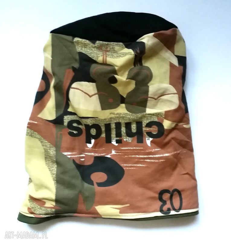 Czapka damska i męska unisex wojskowa w stylu komiksowym na podszewce
