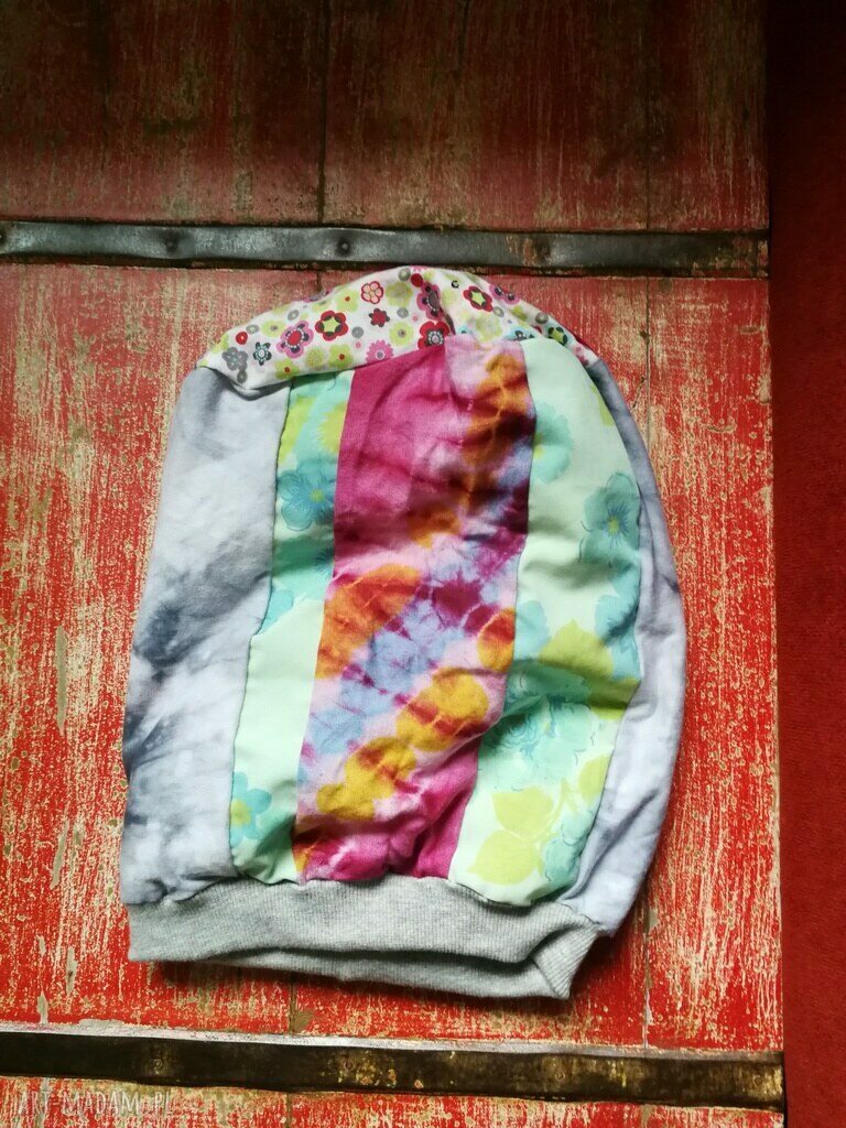 Czapka damska patchworkowa Boho Smerfetka - rozmiar uniwersalny