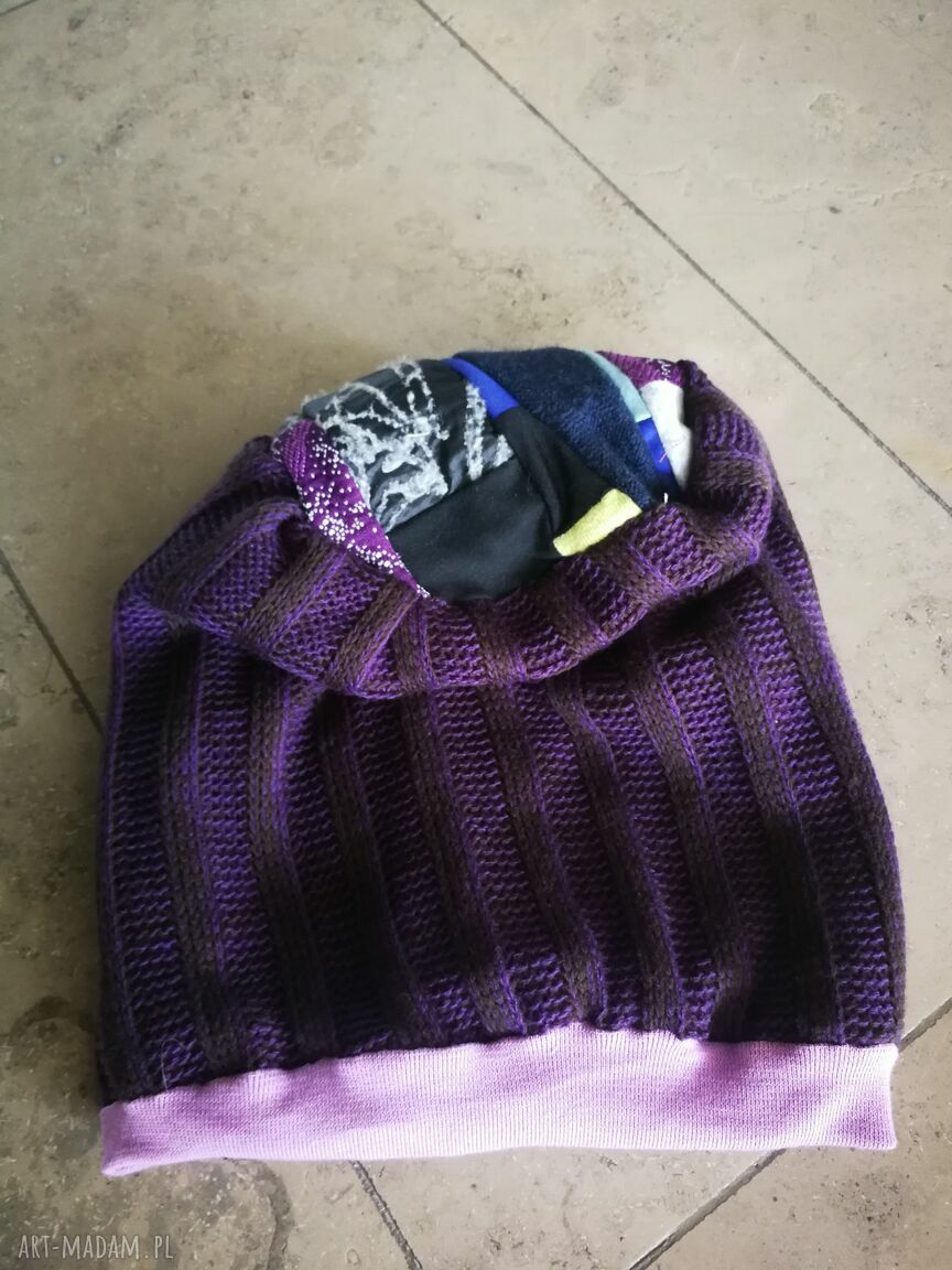 Czapka damska Smerfetka na podszewce - miękka, lekko rozciągliwa, obwód uniwersalny