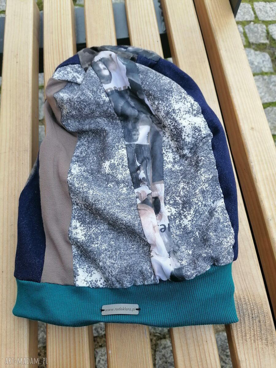 Czapka patchworkowa boho dla oryginalnych kobiet - uniwersalna na co dzień