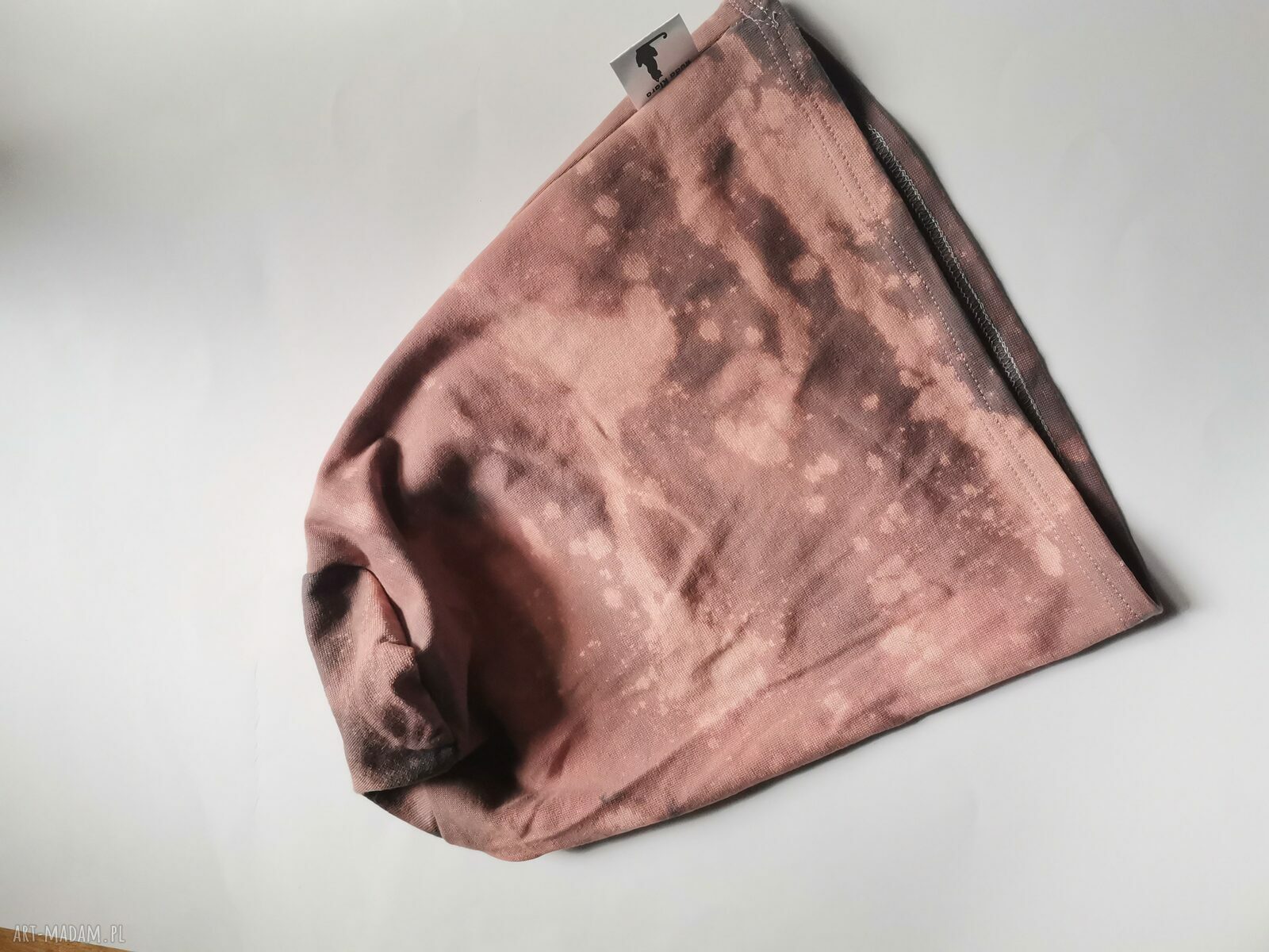 Czapka boho Frida ręcznie farbowana - bez podszewki, na dużą głowę i dredy