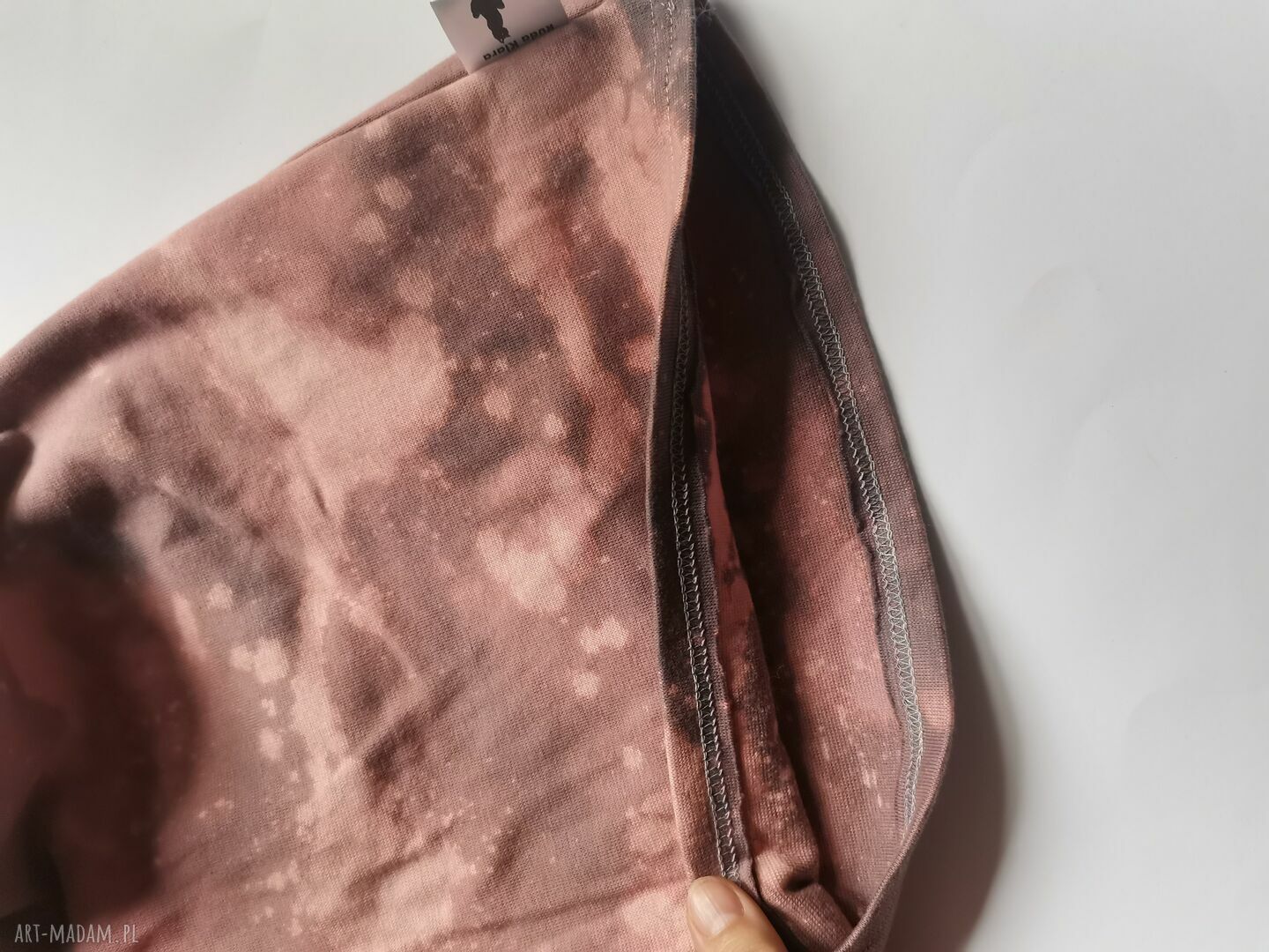 Czapka boho Frida ręcznie farbowana - bez podszewki, na dużą głowę i dredy