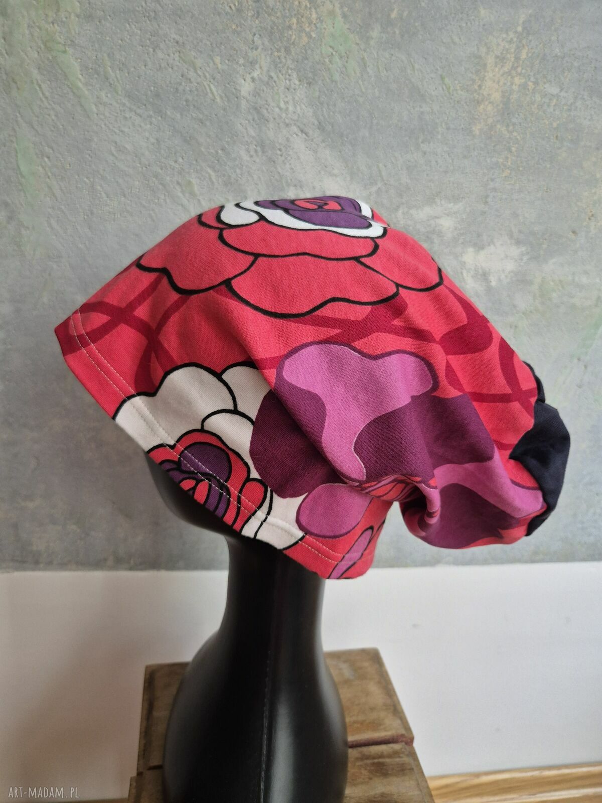 Czapka dzianinowa Boho Frida bez podszewki - oddychająca i wygodna