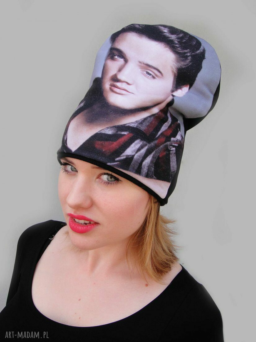 Czapka Elvis retro - czapka zimowa z nadrukiem na twarz