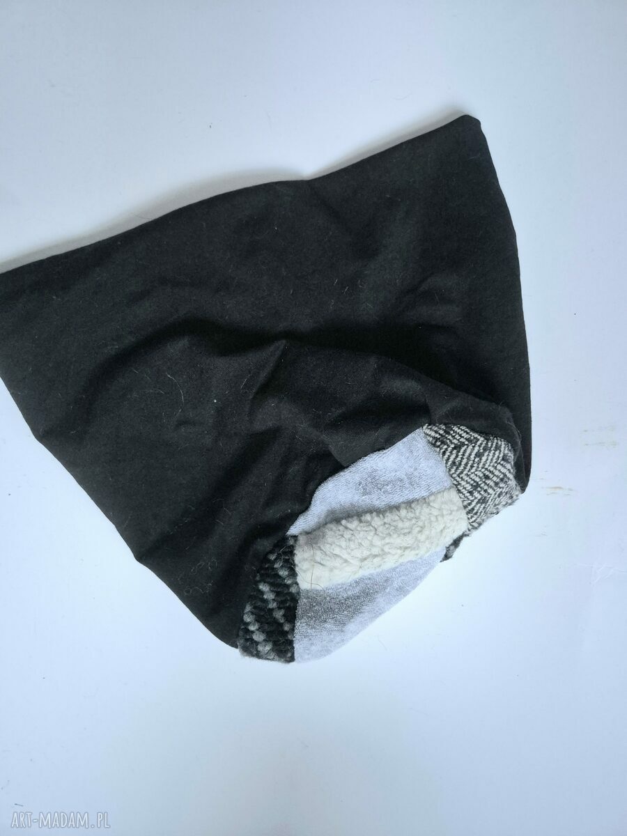Czapka etno boho patchwork na podszewce - rozmiar uniwersalny