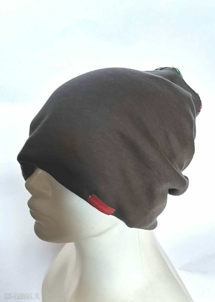Czapka etno boho folk wiosenna na podszewce - rozmiar uniwersalny