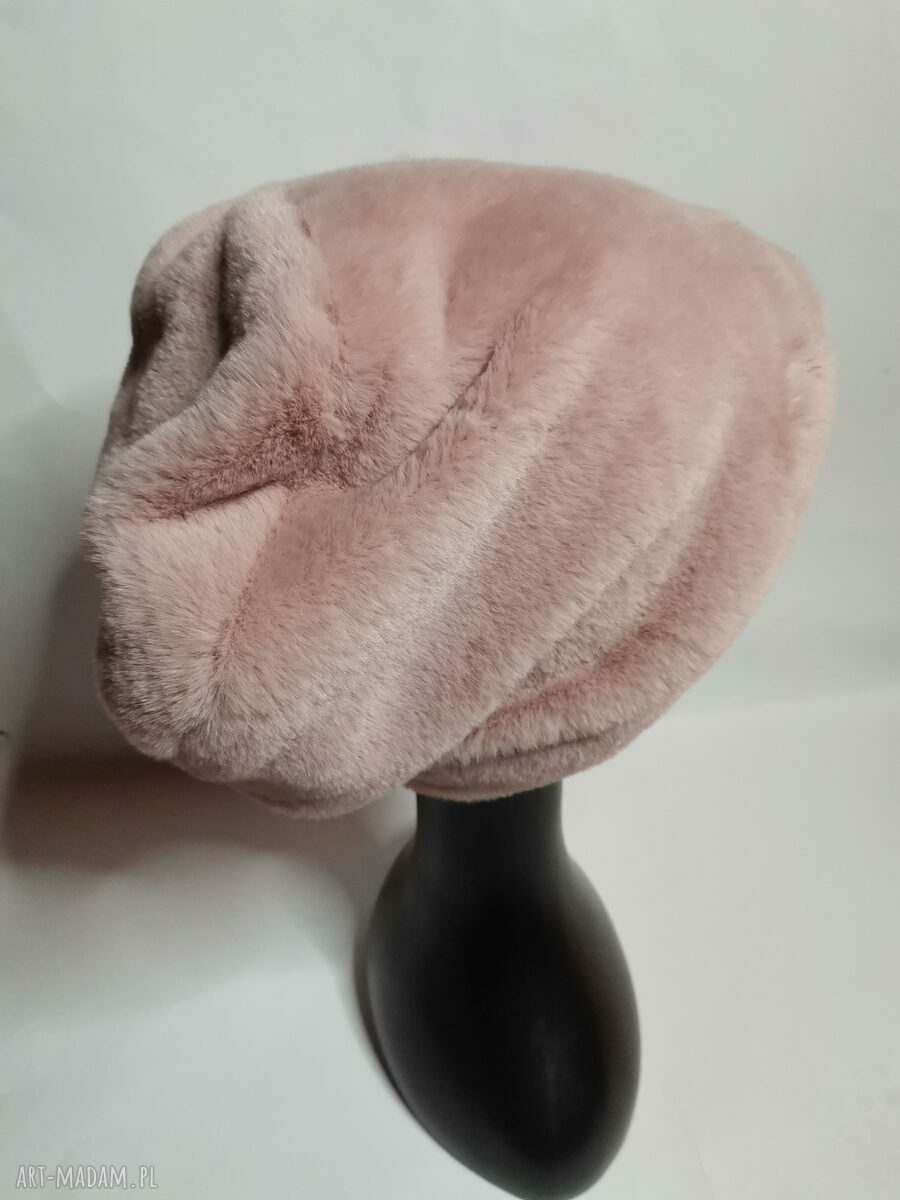 Czapka futrzana zimowa Ruda Klara - etno boho z frędzlami