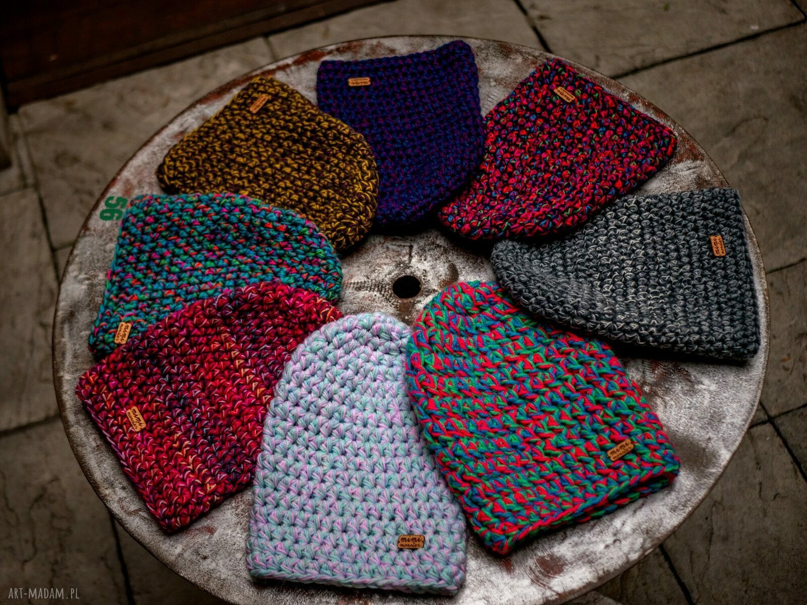 Czapka handmade beanie na szydełku Mimi Monster