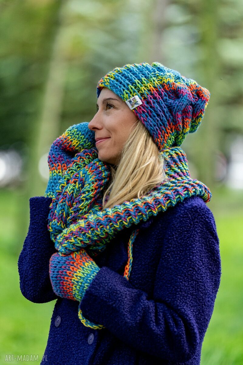 Czapka merino 50% nieugniatająca włosów
